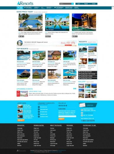 Туристический портал SJ Resorts для Joomla 2.5