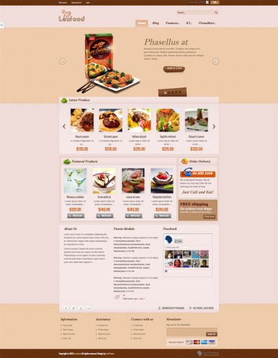 Интернет магазин Leo Food - Joomla 2.5 