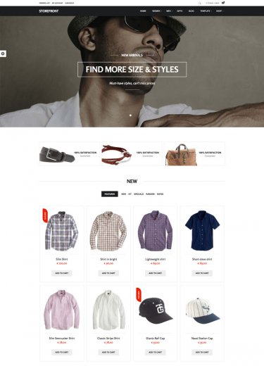 Онлайн магазина одежды GK Storefront - Joomla 2.5 и 3.2